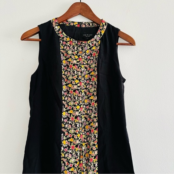 Rag & Bone 100% Silk Sleeveless Dress Floral Print Sz 6 - Picture 2 of 8